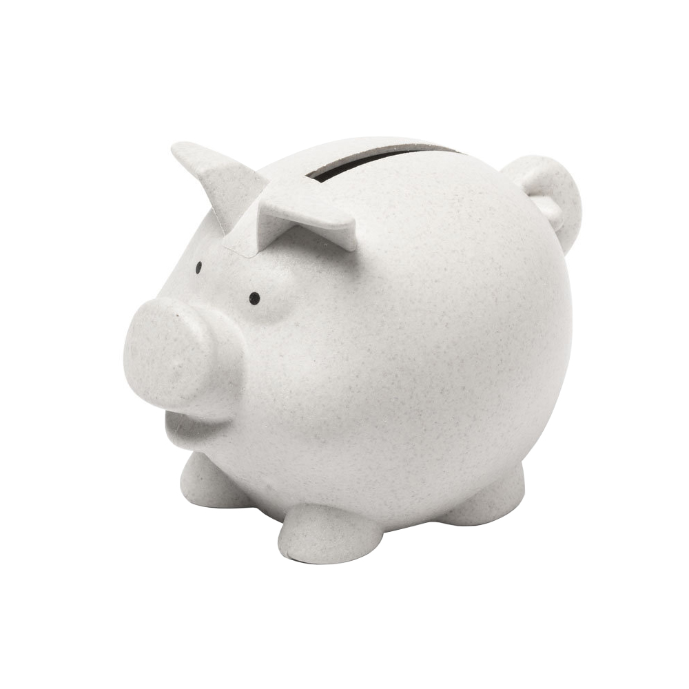 Bamboo fiber piggy bank